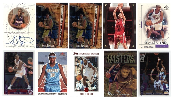 1990s/2000s NBA Rookie Card Collection Lot of 10 Including Kobe Bryant, Vince Carter & Yao Ming (#4/25)